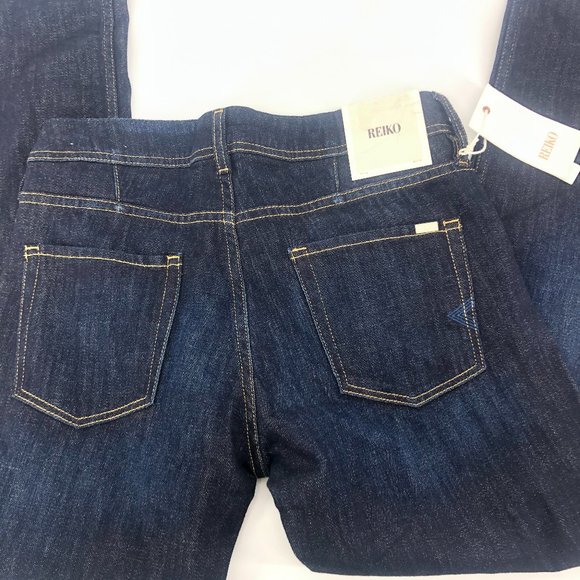 Reiko NWT Boy Fit Jeans Dark wash size 27 - Picture 2 of 7